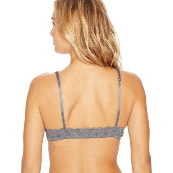 Free People Women's Lace Strappy Triangle Bra in Carbon Grey - Picture 3 of 5
